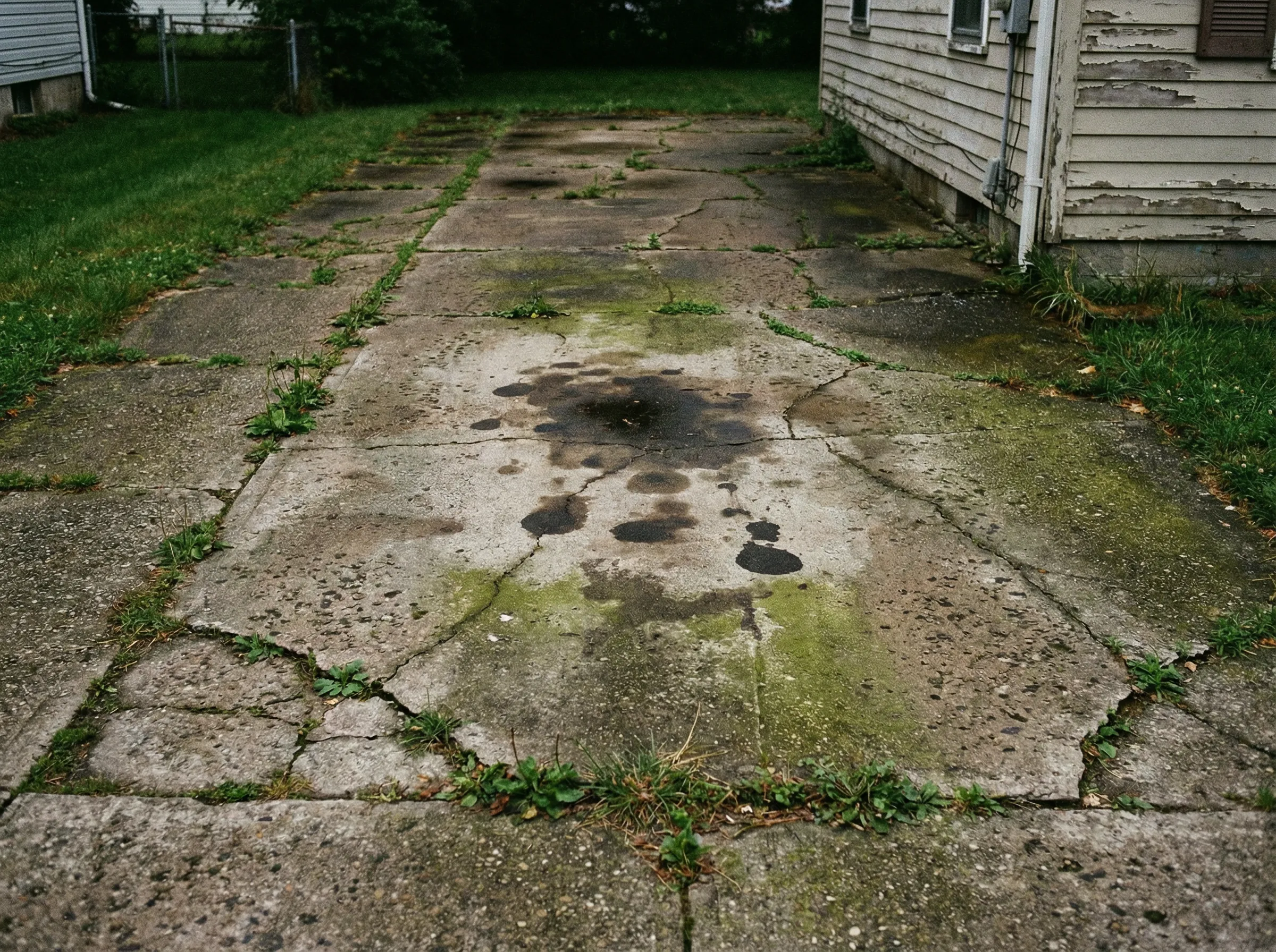 Einfahrt — Betonpflaster — Vorher